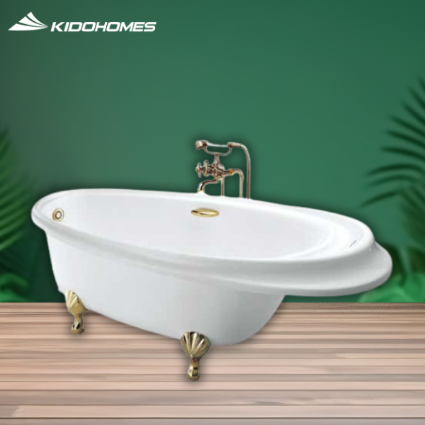 Bồn tắm ngọc trai đặt sàn bao gồm thanh tay vịn PPY1610HIPTV14E#S - Kidohomes
