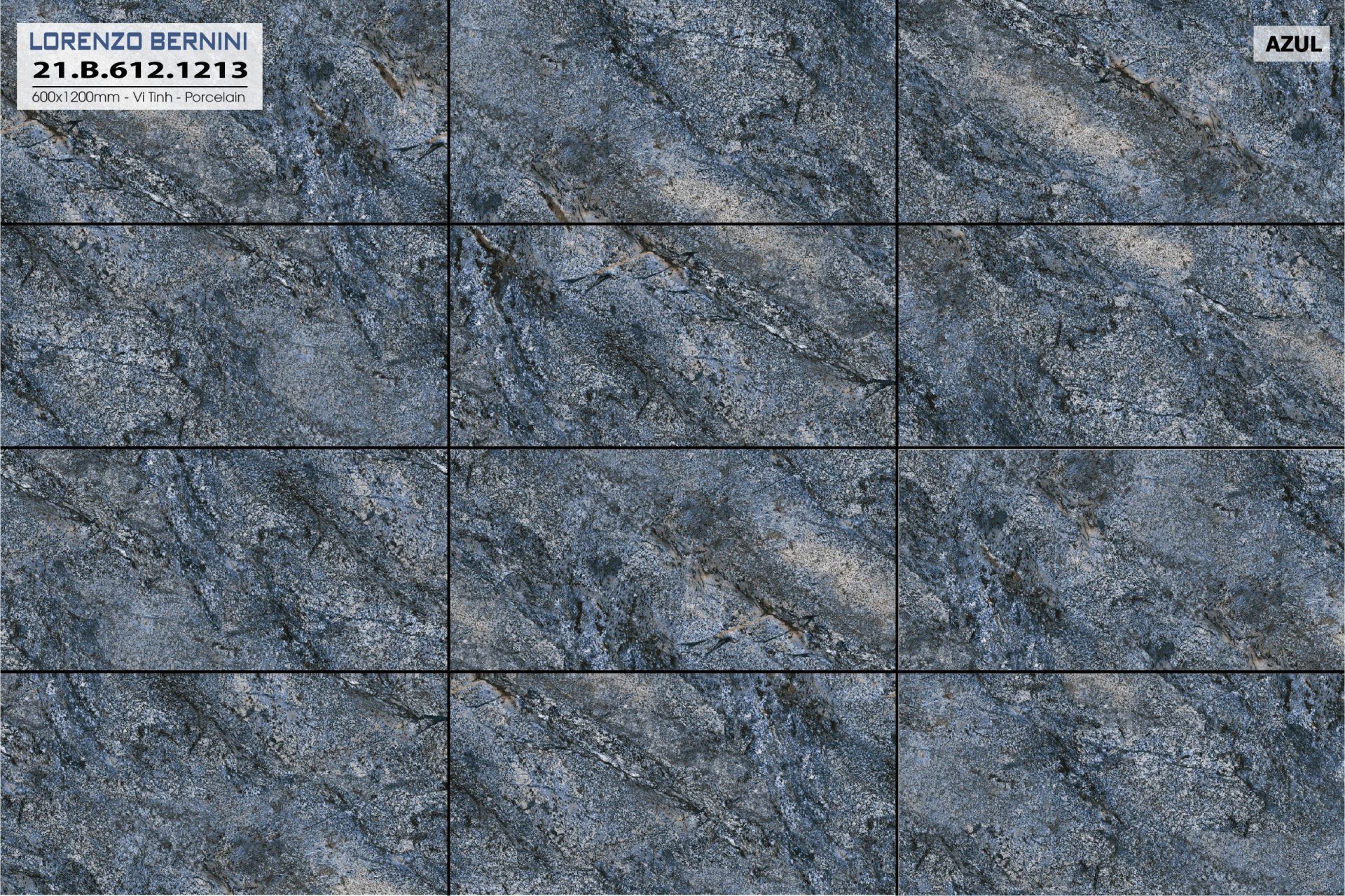 Gạch ốp lát Á Mỹ 600x1200mm Azul 1213 - AMY Tây Hà