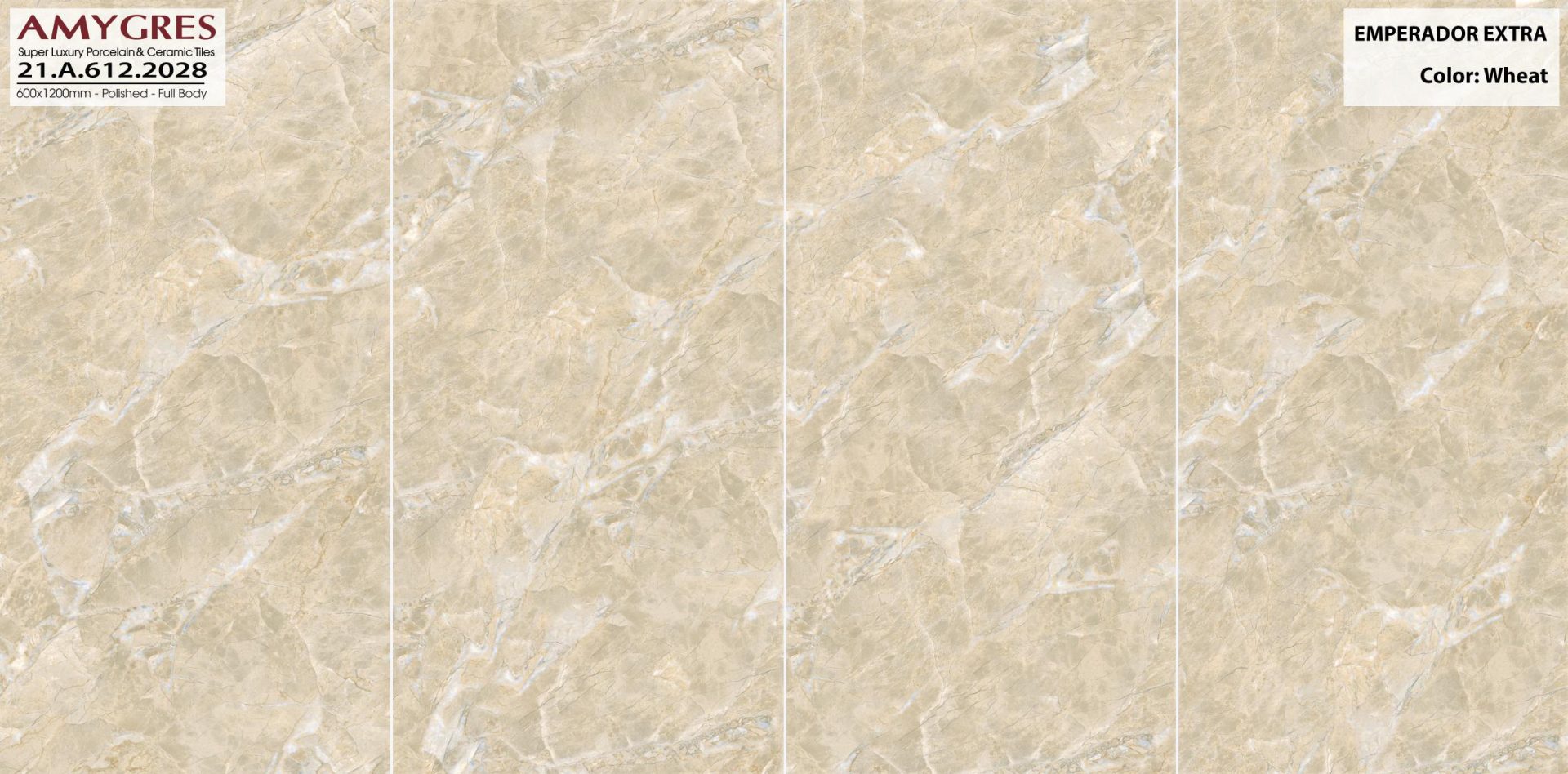Gạch ốp lát Á Mỹ 600x1200mm Emparador Extra 2028 - AMY Tây Hà