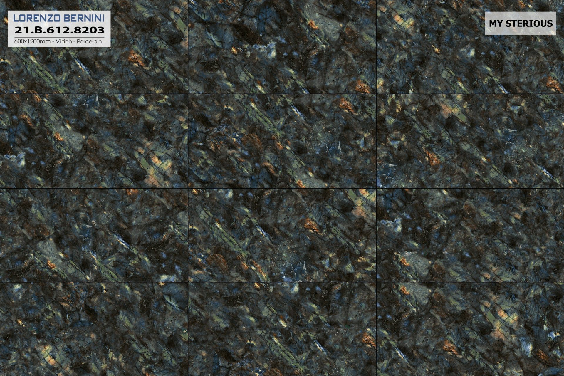 Gạch ốp lát Á Mỹ 600x1200mm Mysterious 8203 - AMY Tây Hà