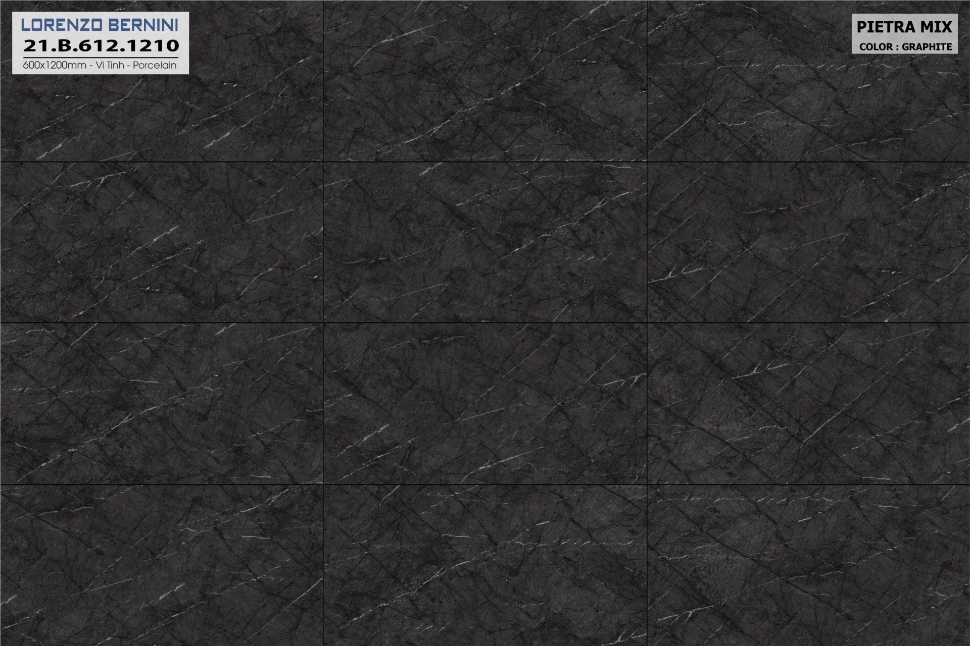 Gạch ốp lát Á Mỹ 600x1200mm Pietra Mix 1210 - AMY Tây Hà