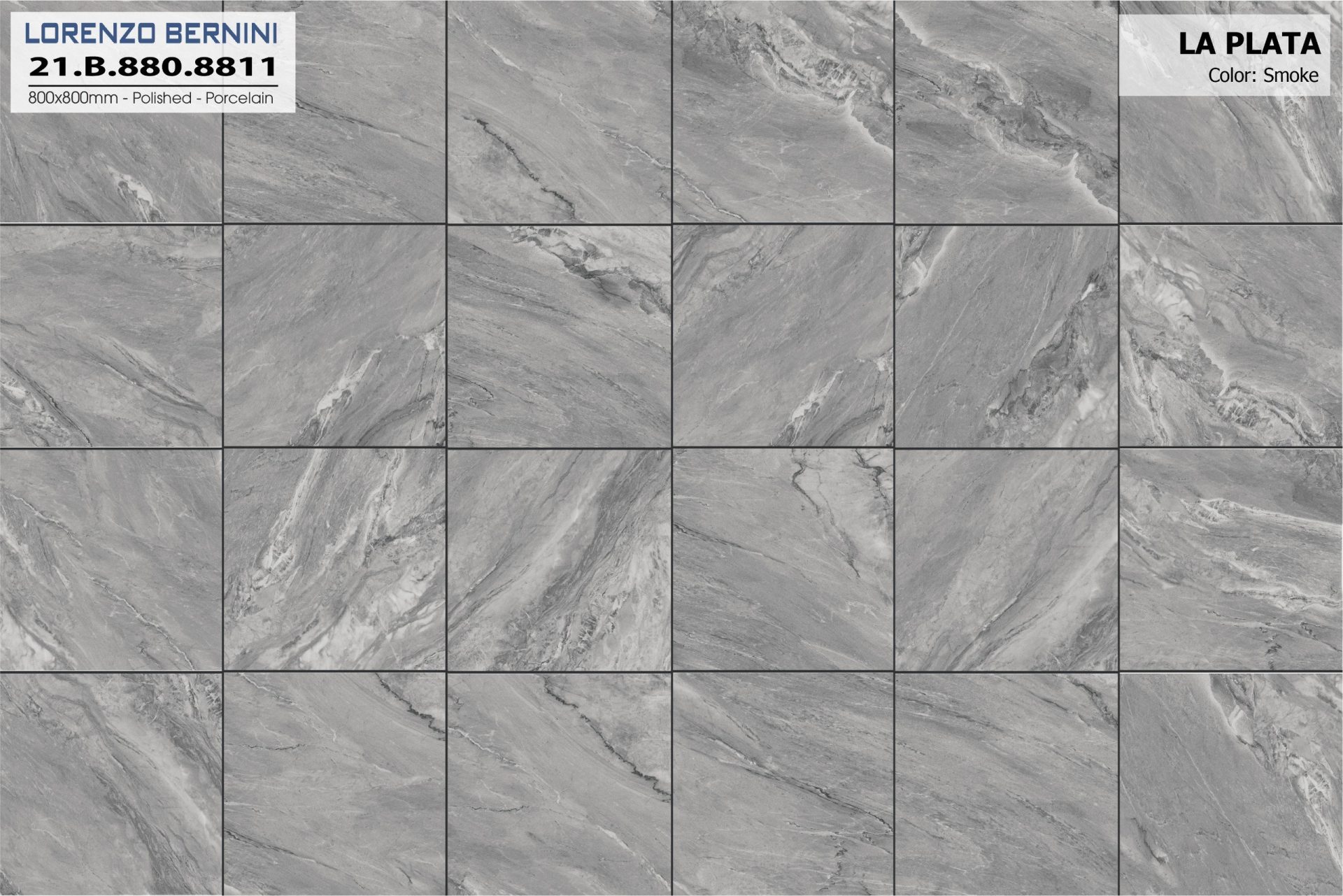 Gạch ốp lát Á Mỹ 800x800mm La Plata 8811 - AMY Tây Hà